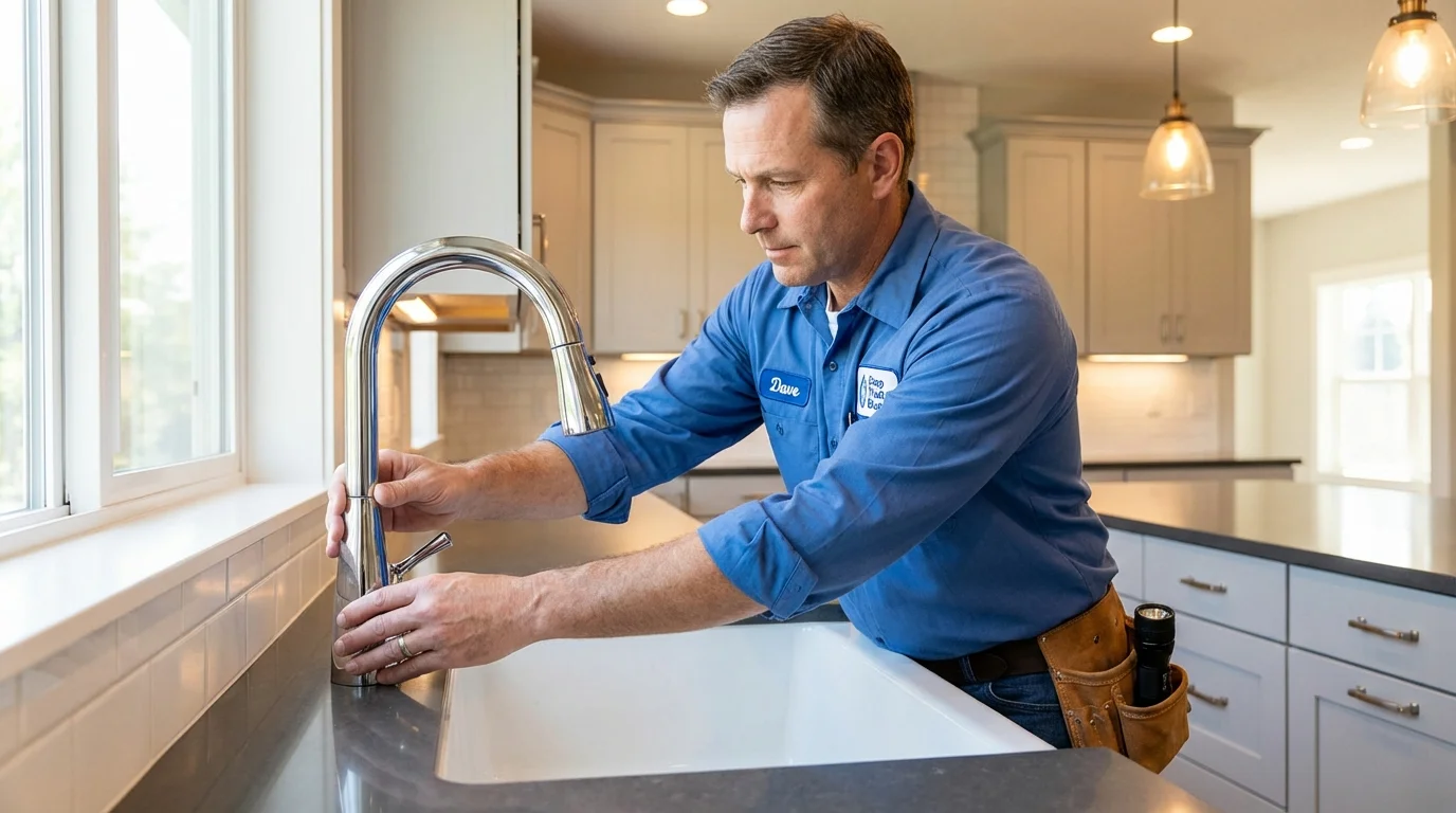 Kitchen faucet installation by Johns Plumbing LLC in Saraland